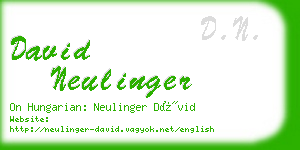 david neulinger business card